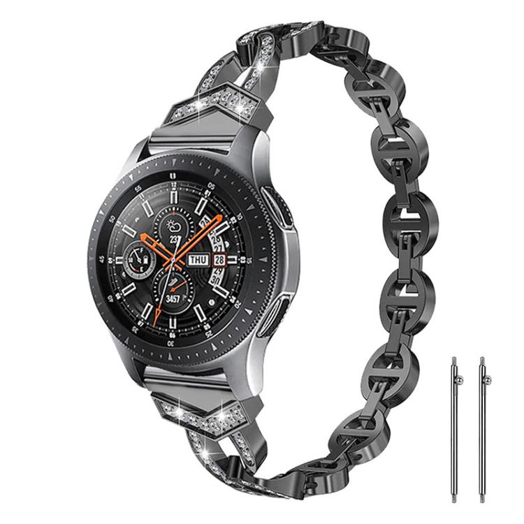 xDfind Diamond Stainless Steel Watch Band — Black