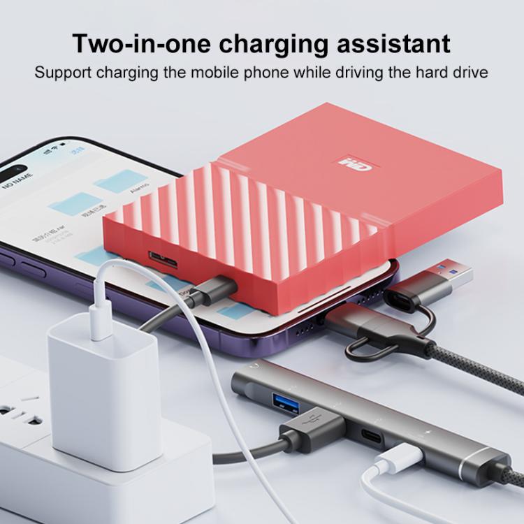 USB / Type-C / 8 Pin to 3.5mm, PD, 2 x USB, Type-C HUB Adapter 5 in 1 Docking Station — view 7