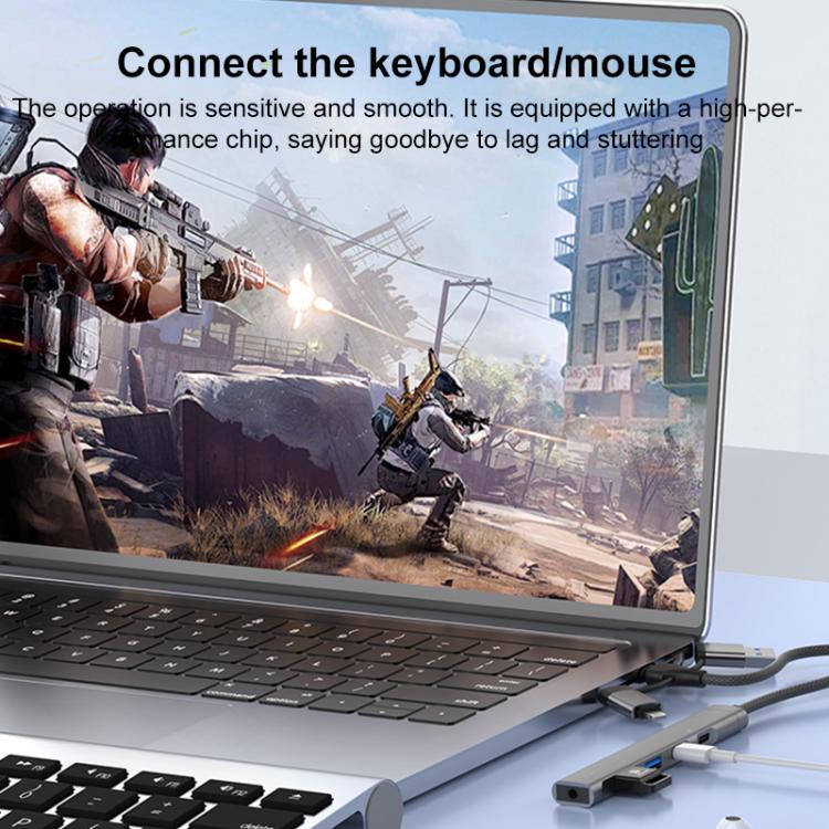 USB / Type-C / 8 Pin to 3.5mm, PD, 2 x USB, Type-C HUB Adapter 5 in 1 Docking Station — view 11
