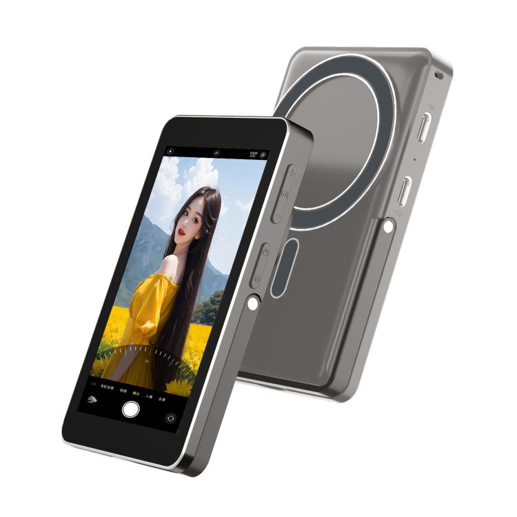 RK-X40P Mobile Phone MagSafe Magnetic Rear Selfie Projector with Stand — Black