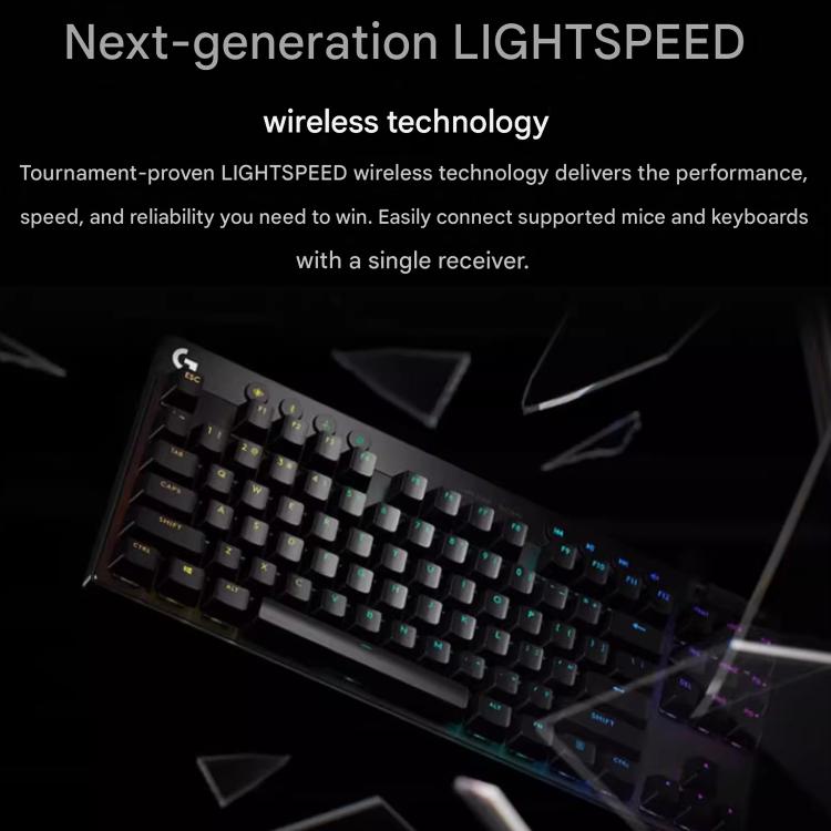 Logitech G PRO X TKL Wireless Gaming Keyboard, GX-L Mechanical Switches