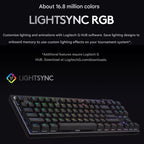 Logitech G PRO X TKL Wireless Gaming Keyboard, GX-L Mechanical Switches