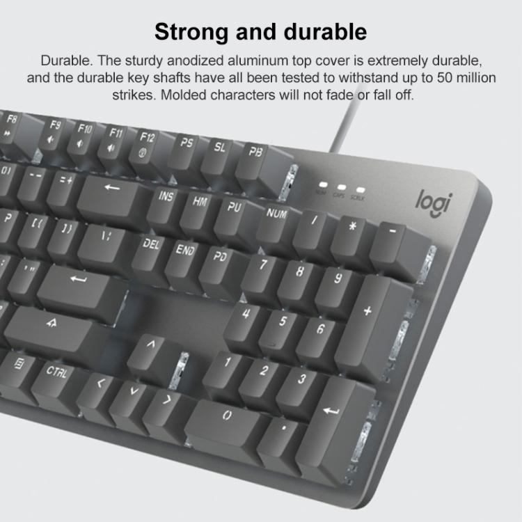 Logitech K845 Backlit Mechanical Wired Keyboard, Cable Length: 1.8m