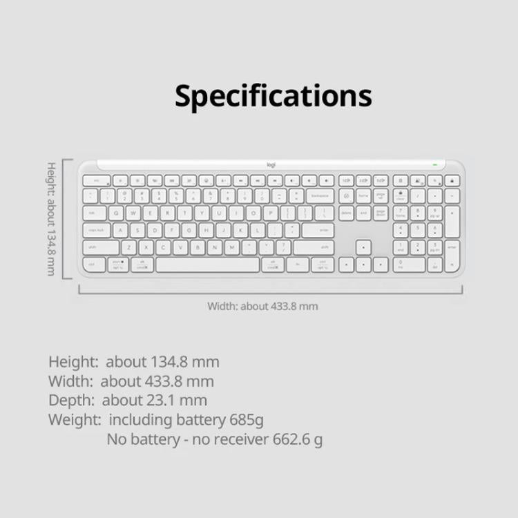 Logitech K950 Slim Silent Wireless Bluetooth Keyboard