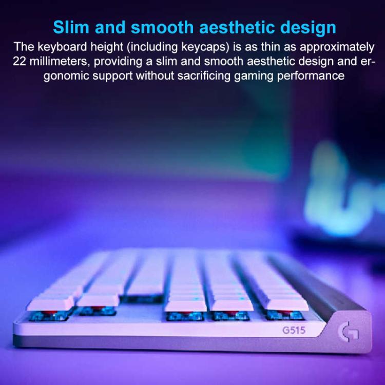 Logitech G515 LIGHTSPEED TKL Wireless Low-Profile Mechanical Gaming Keyboard, GX-L Mechanical Switches