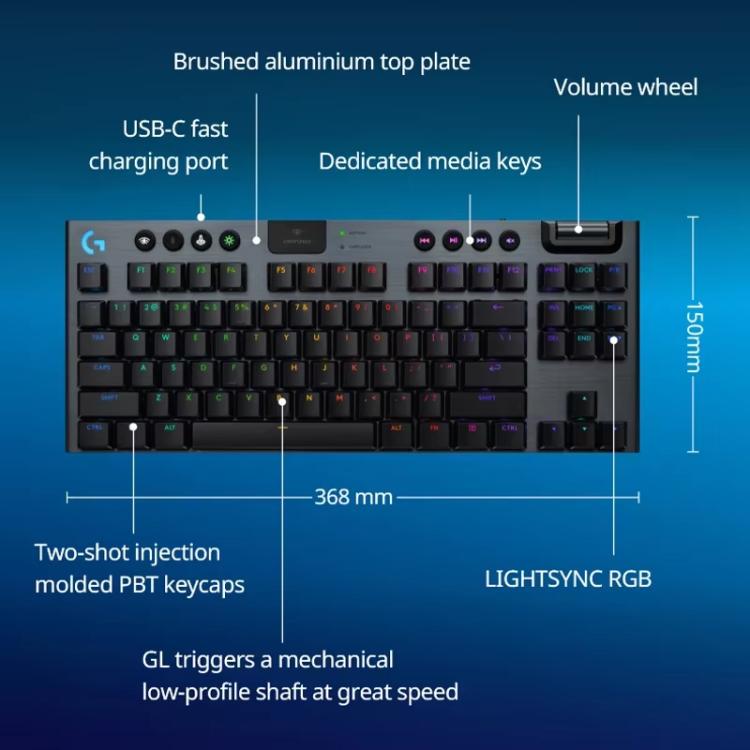 Logitech G915 X LIGHTSPEED TKL Low Profile Gaming Keyboard