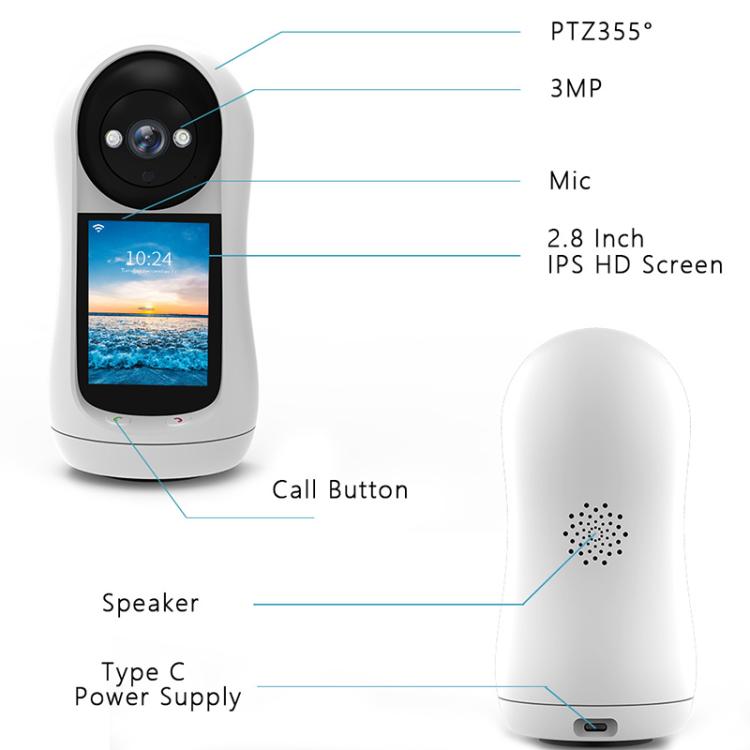 V5 3MP Home HD Full Color Two-Way Video Call Camera Support One-Click Call