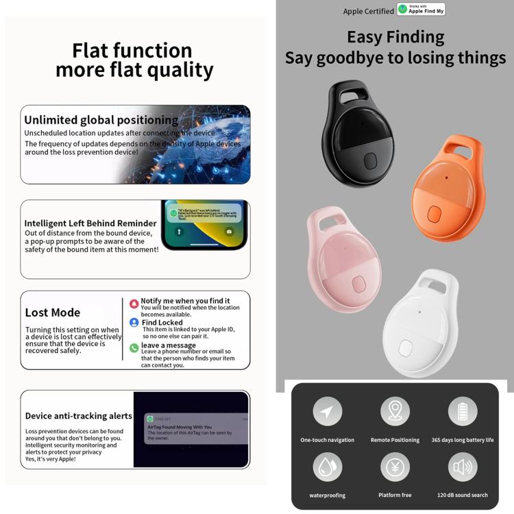 JHX05 iOS Mini GPS Global Smart Location Tracker Anti-lost Device