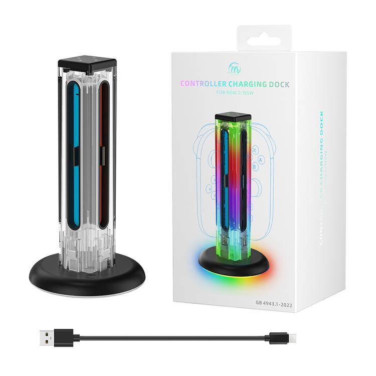 JYS NS2318 4 in 1 Game Controller Charging Dock with RGB Light