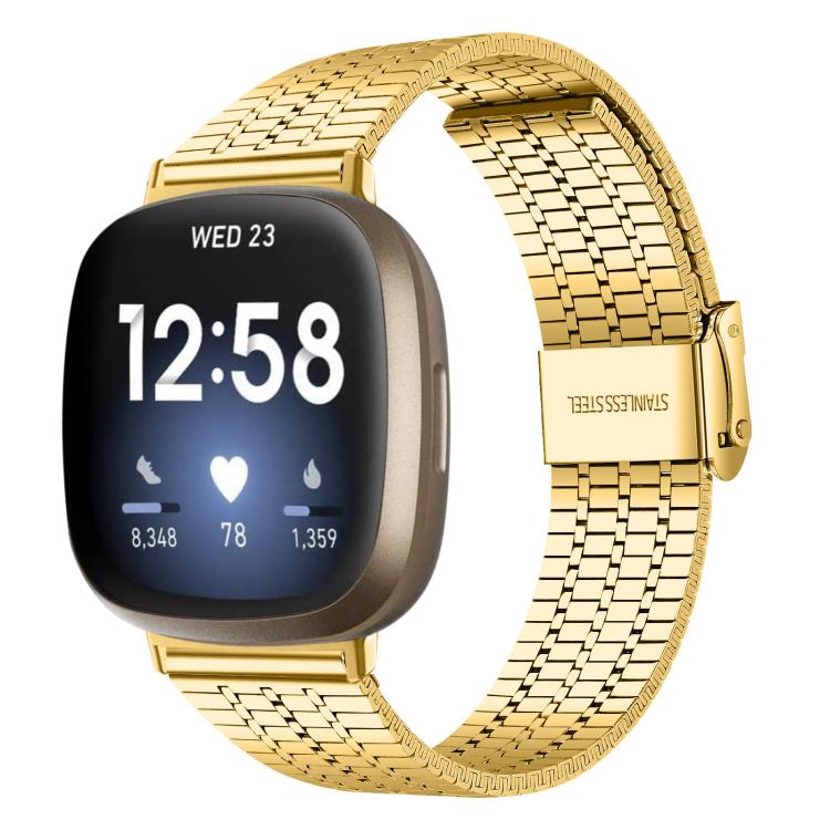 xDfind Seven Beads Buckle Stainless Steel Watch Band — Gold