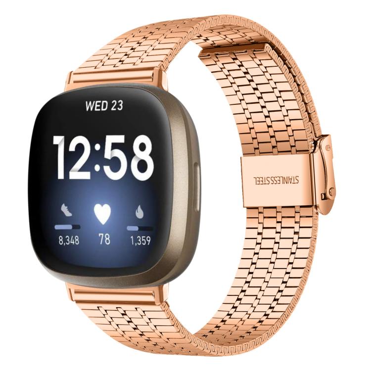 xDfind Seven Beads Buckle Stainless Steel Watch Band — Rose Gold