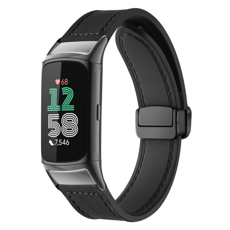 xDfind Crazy Horse Pattern Silicone Skin Magnetic Buckle Watch Band