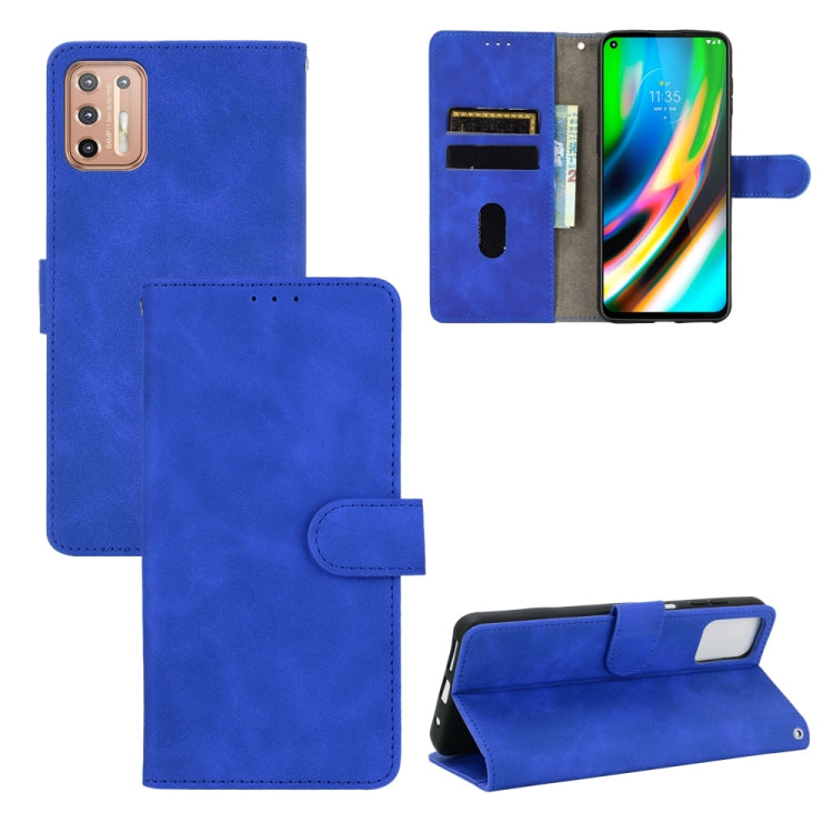 Solid Color Skin Feel Magnetic Buckle Horizontal Flip Calf Texture PU Leather Case with Holder & Card Slots & Wallet