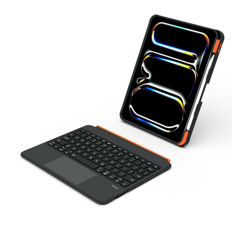 Colorful Backlight Bluetooth Keyboard Leather Tablet Case with Rotating Holder