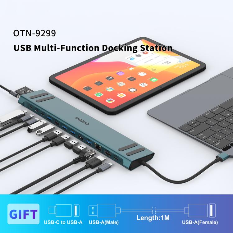 Onten OTN-9299 16 in 1 USB Multi-function Docking Station — view 4