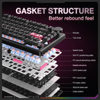 ONIKUMA MT706 81-Keys Hot Swappable Triple Mode Mechanical Keyboard