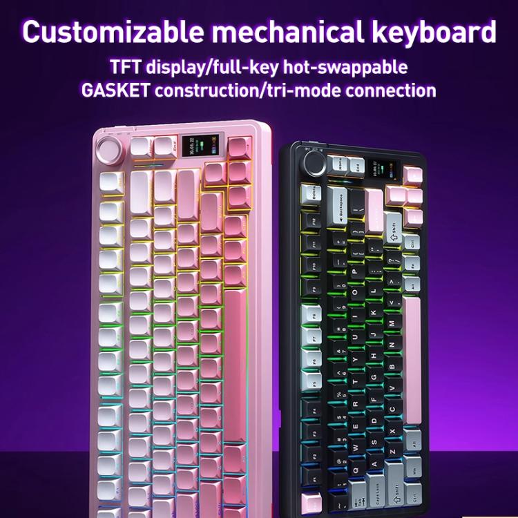 AULA S75 Pro 80 Keys wired/2.4G/Bluetooth Three Model Customizable Gradient Mechanical Keyboard