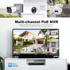 SriHome NVS005-POE065 5MP HD 4-CH POE Camera Network Video Recorder Kit — AU Plug