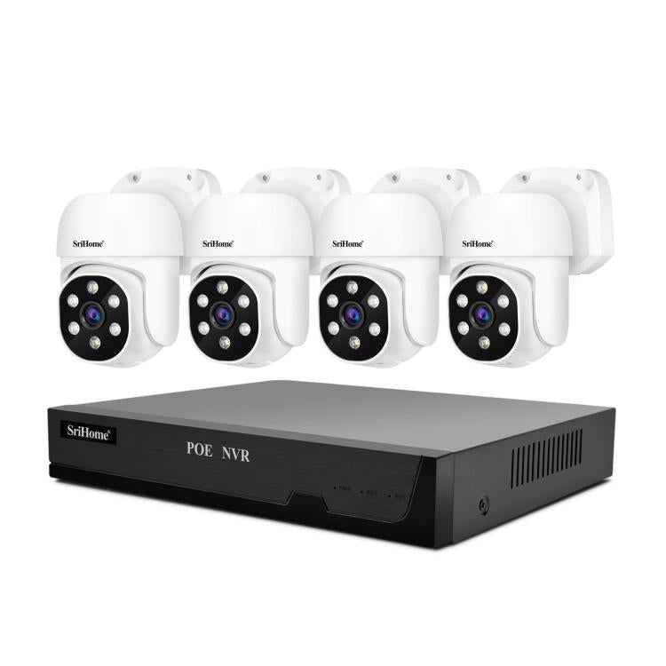 SriHome NVS005-POE030 3MP HD 4-CH POE Camera Network Video Recorder Kit