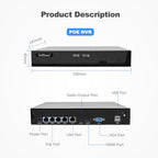 SriHome NVS005-POE030 3MP HD 4-CH POE Camera Network Video Recorder Kit — view 16