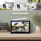 SriHome NVS010-IPC065 5MP HD 4-CH WiFi Camera Kit with 10.1 inch Touch Screen Monitor