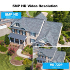 SriHome NVS010-IPC065 5MP HD 4-CH WiFi Camera Kit with 10.1 inch Touch Screen Monitor