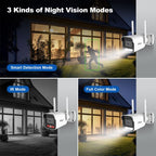 SriHome NVS010-IPC065 5MP HD 4-CH WiFi Camera Kit with 10.1 inch Touch Screen Monitor