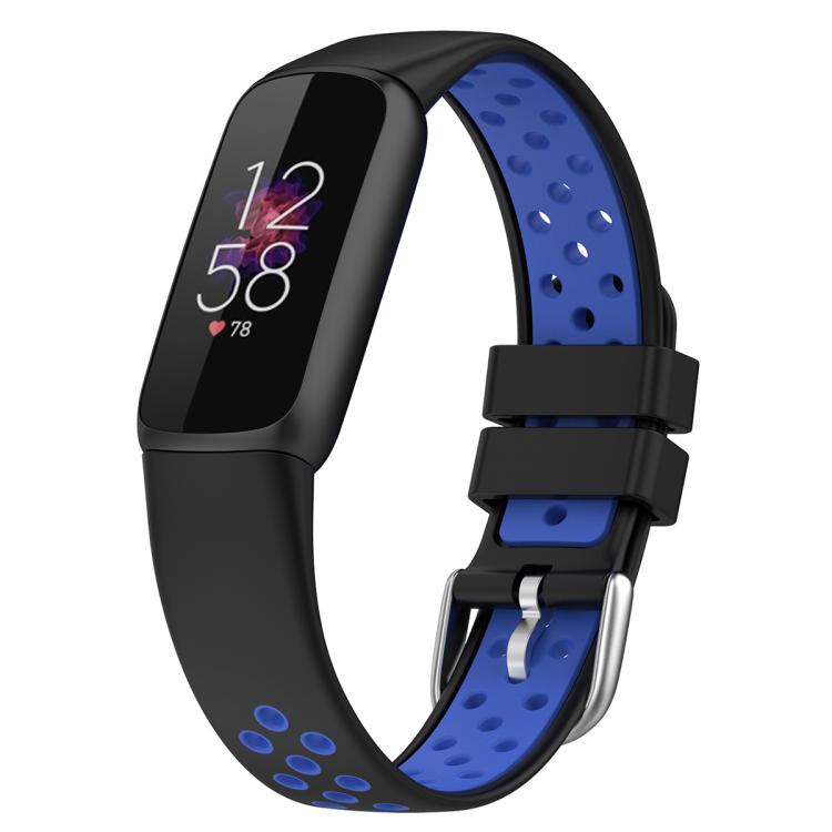 xDfind Breathable Holes Two-color Silicone Watch Band — Black+Lime