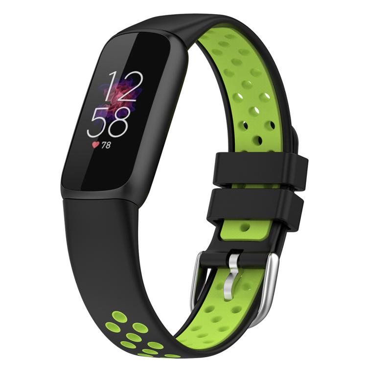 xDfind Breathable Holes Two-color Silicone Watch Band — Red+Black