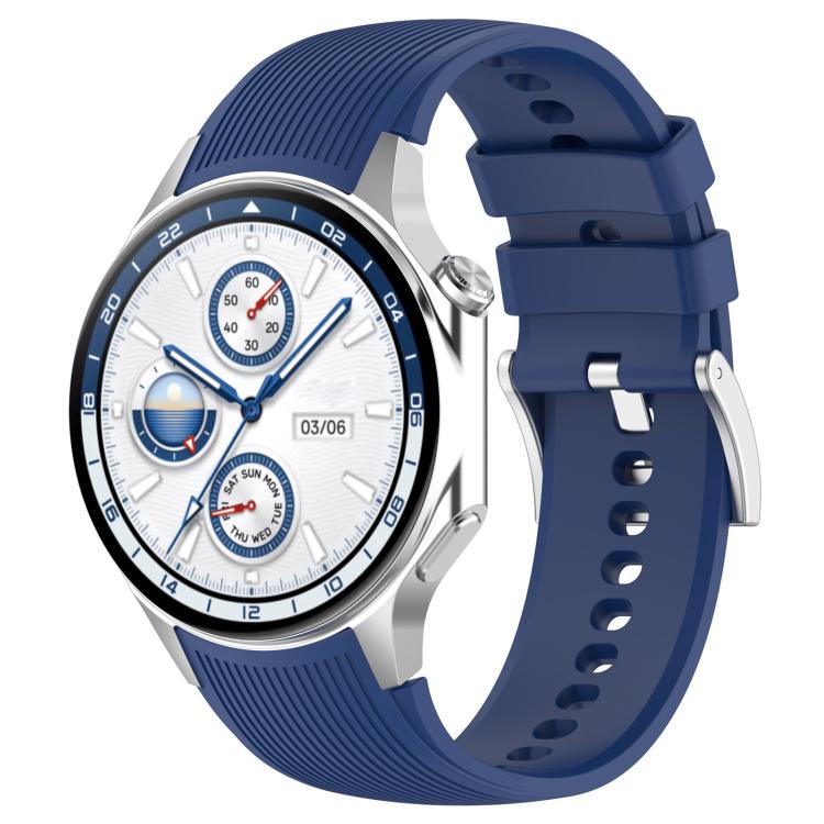 xDfind Silver Buckle Silicone Watch Band — Official Brown