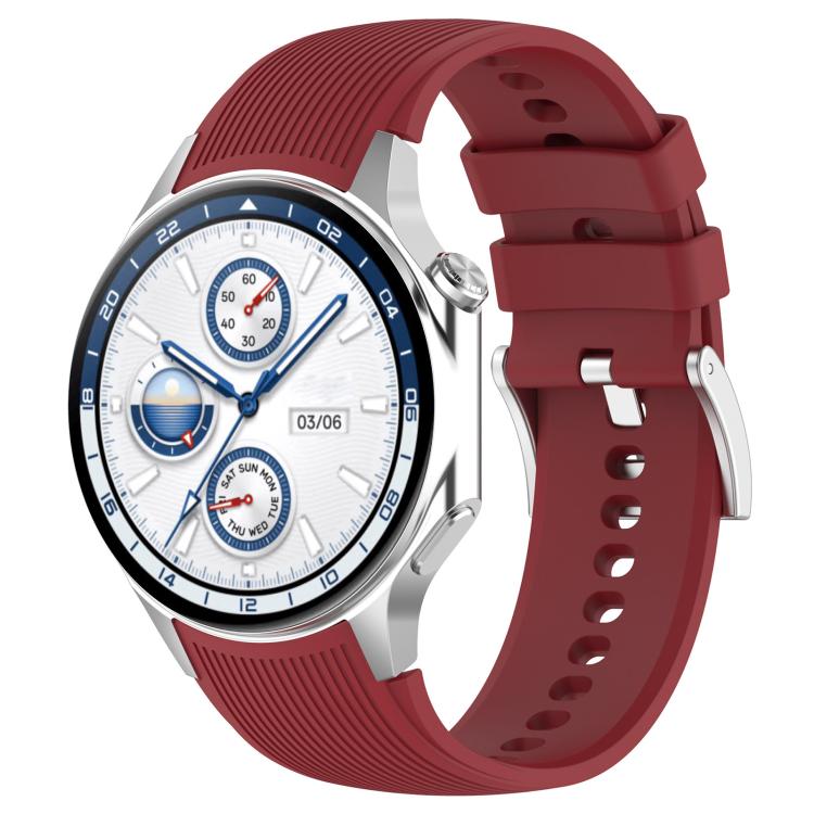 xDfind Silver Buckle Silicone Watch Band — Orange