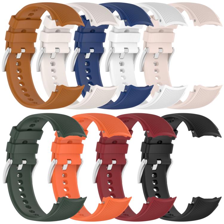 xDfind Silver Buckle Silicone Watch Band