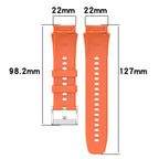 xDfind Silver Buckle Silicone Watch Band