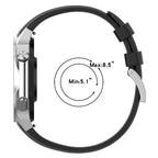 xDfind Silver Buckle Silicone Watch Band