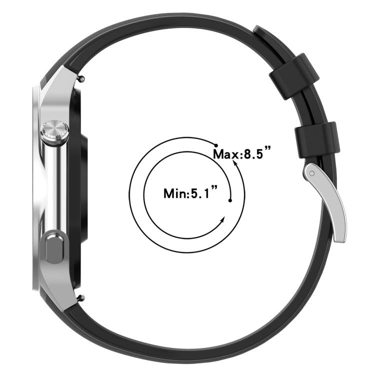 xDfind Silver Buckle Silicone Watch Band
