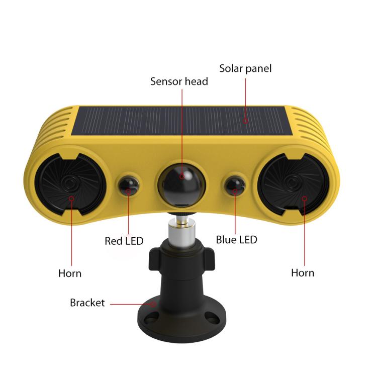 N911W Solar High Frequency Ultrasonic Animal Repellent — view 3