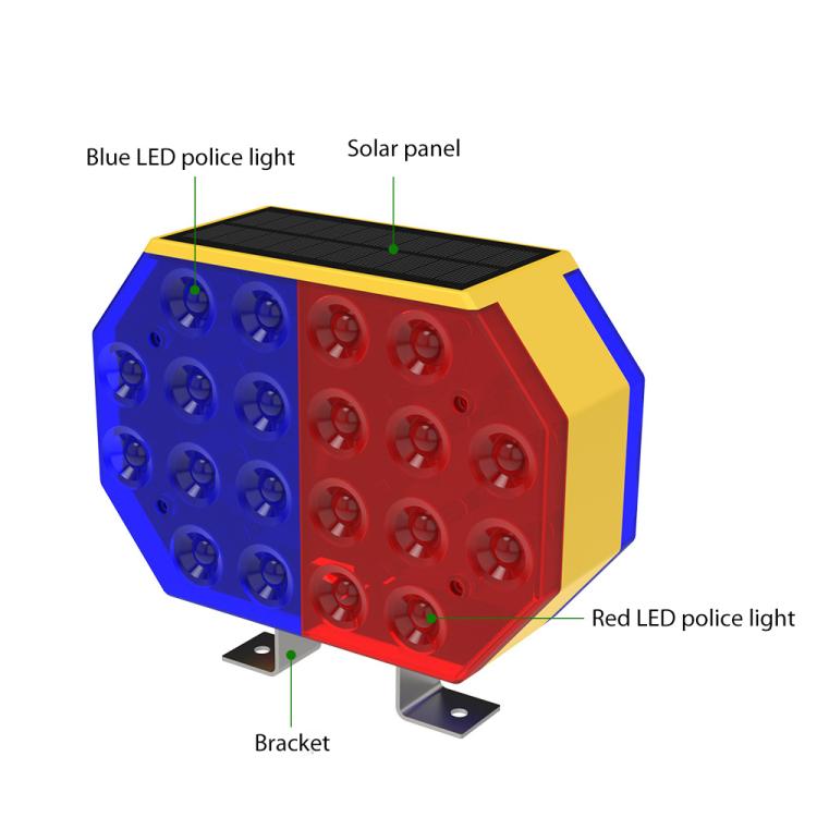 C1A Solar Double Sided LED Strobe Road Warning Light