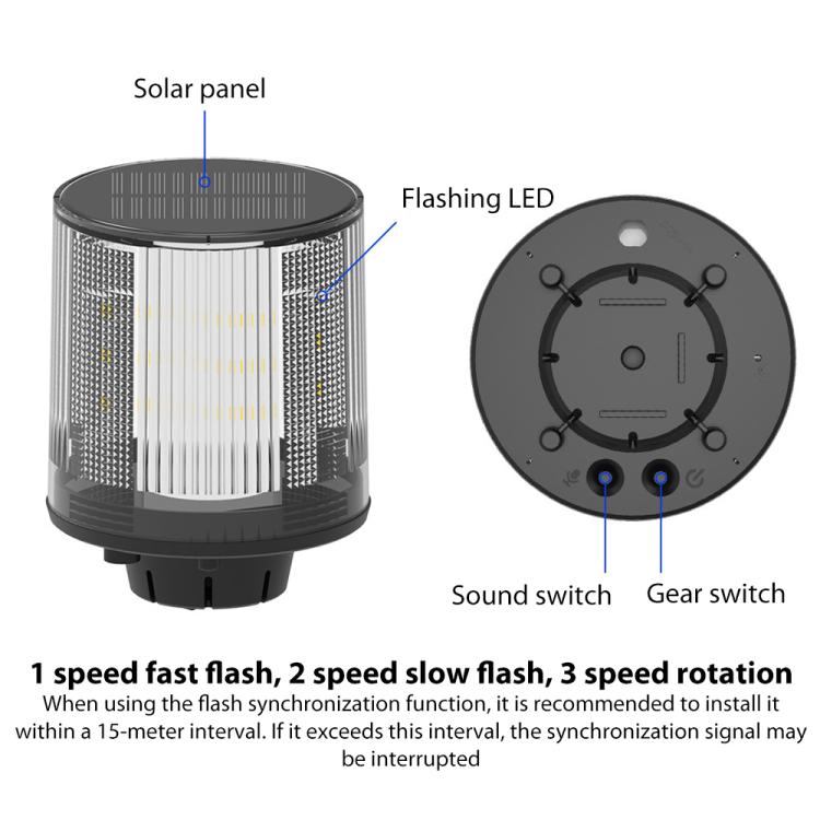 C3 Solar Traffic Light Roadblock Warning Light