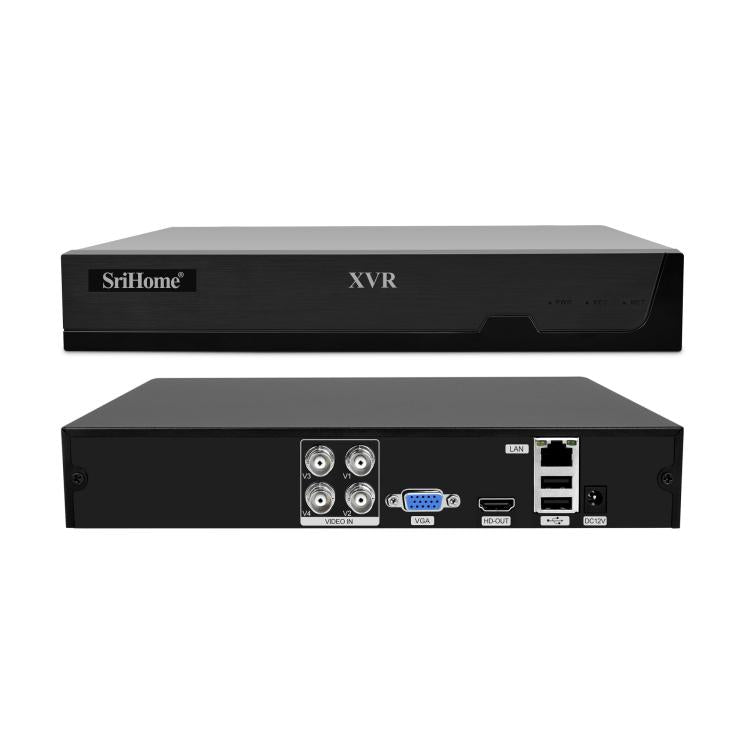 SriHome NVS008-AHD006 2MP HD 4-CH XVR NVR Camera Network Video Recorder Kit