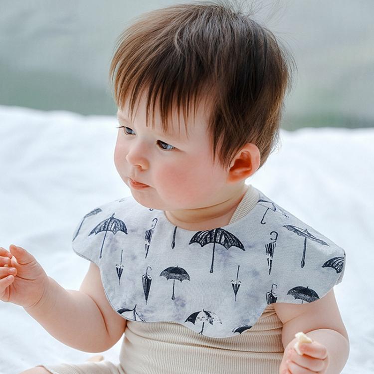 Benzdeer Petal Shape Bib Infants Saliva Towel — Retro Line Flowers