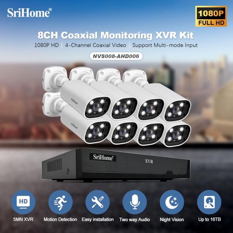 SriHome NVS008-AHD006 2MP HD 8-CH XVR NVR Camera Network Video Recorder Kit — view 7