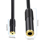 3.5mm Dual-channel Female to 6.35mm Dual-channel Female Stereo Audio Cable — 1.8m