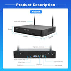 SriHome NVS001-IPC037 2MP HD 4-CH NVR WiFi IP Camera Kit — view 9