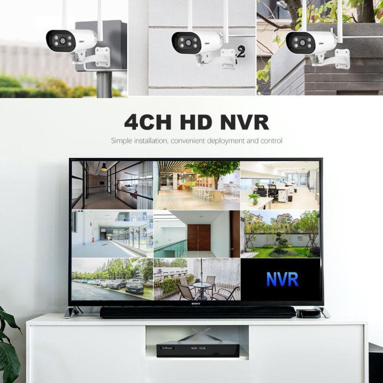 SriHome NVS001-IPC037 2MP HD 4-CH NVR WiFi IP Camera Kit — view 12