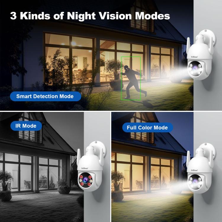 SriHome NVS009-IPC037 5MP 4-CH NVR WiFi IP Camera Kit