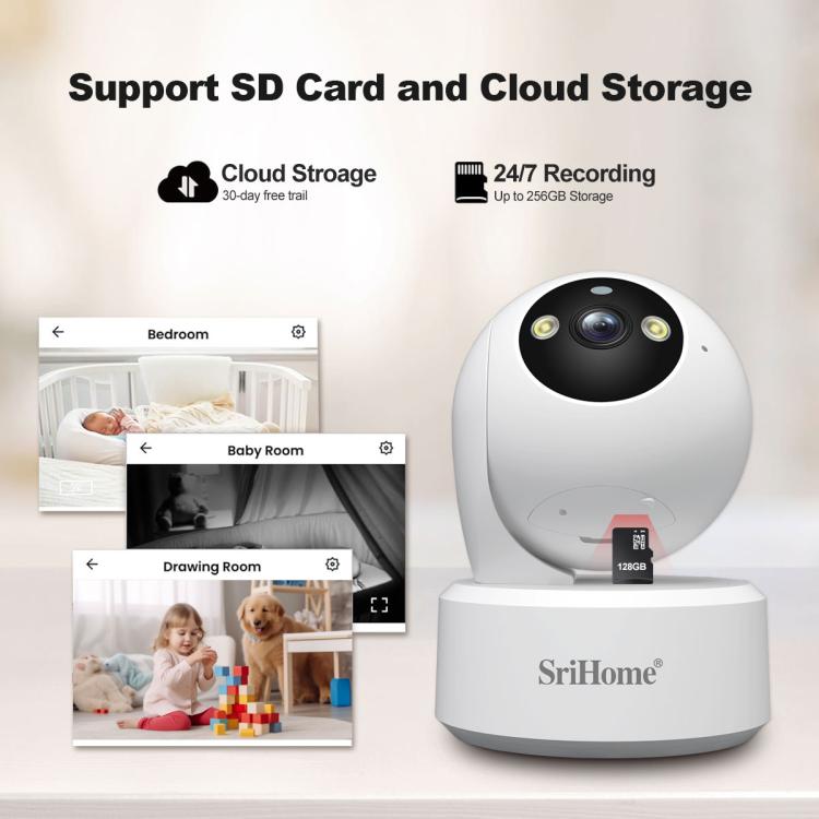 SriHome SH064 8MP HD Two-way Video Mini Camera Supports Night Vision