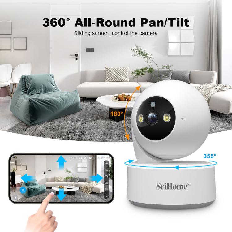 SriHome SH064 8MP HD Two-way Video Mini Camera Supports Night Vision