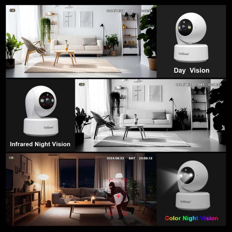 SriHome SH064 8MP HD Two-way Video Mini Camera Supports Night Vision