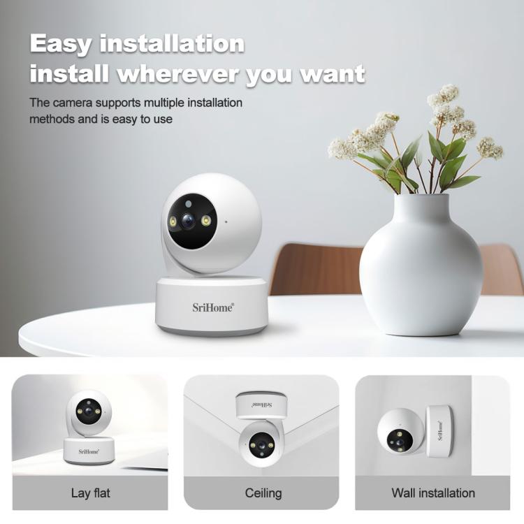 SriHome SH064 8MP HD Two-way Video Mini Camera Supports Night Vision