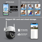 Srihome SH072 8MP 2.4 / 5G WiFi Outdoor AI Auto-Tracking Wireless WiFi Security Camera